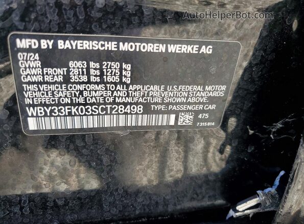WBY33FK03SCT28498 2025 BMW OTHER Black Widok komory silnika