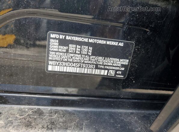 WBY33HD04SFT93383 2025 BMW I4 Black Շարժիչի բաժամունքի տեսք