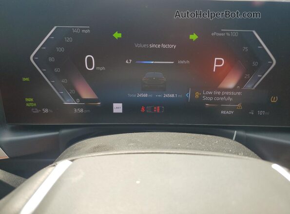 WBY43AW04RFT35325 2024 BMW I4 Black Սարքավորումների վահանակի տեսք