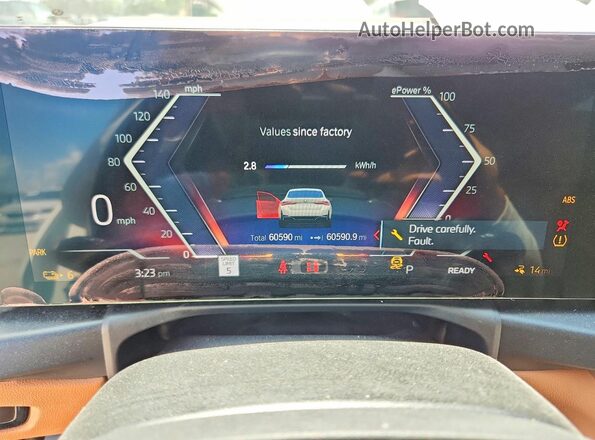 WBY43AW05PFP98796 2023 BMW I4 White Instrument cluster view