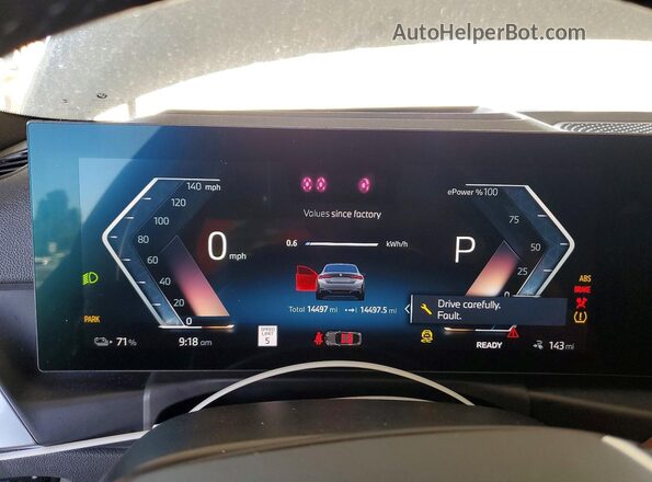 WBY43AW0XRFR69982 2024 BMW I4 Silver Вид щитка приладів
