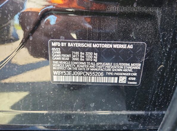 WBY53EJ09PCN55206 2023 BMW OTHER Charcoal Engine compartment view