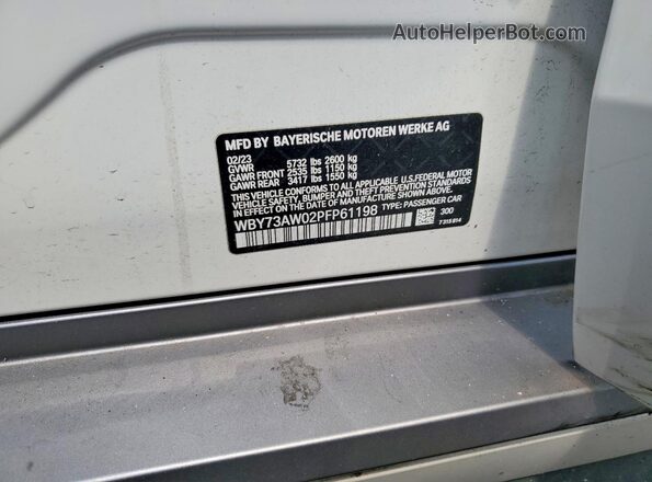 WBY73AW02PFP61198 2023 BMW I4 White Вид підкапотного простору