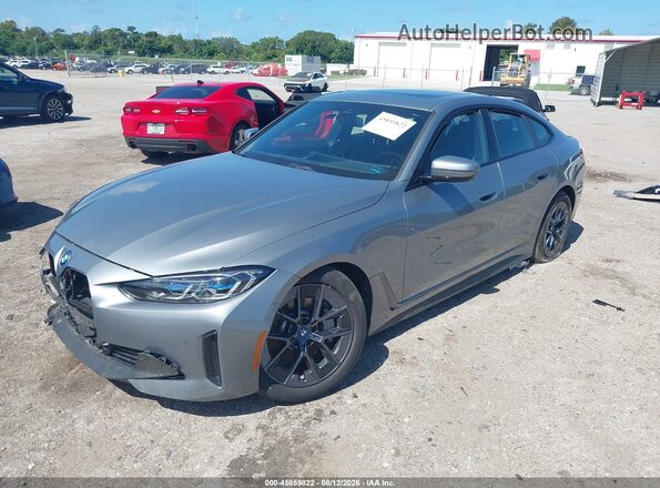 WBY73AW05PFN72271 2023 BMW I4 Gray Առջևի ձախ երեք քառորդ տեսարան