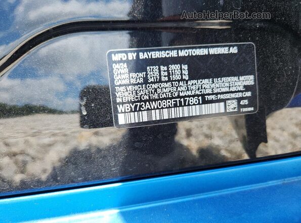 WBY73AW08RFT17861 2024 BMW I4 Black Engine compartment view