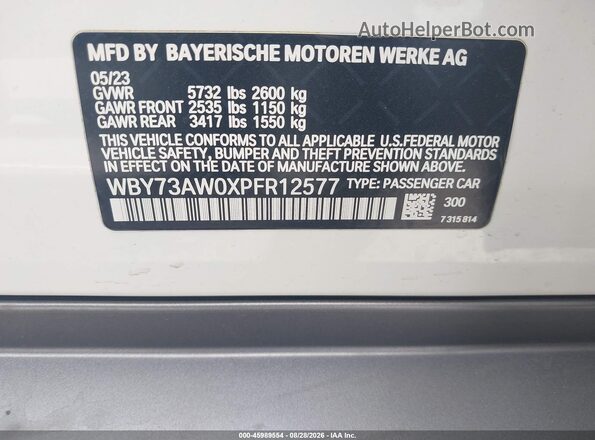 WBY73AW0XPFR12577 2023 BMW I4 White Շարժիչի բաժամունքի տեսք