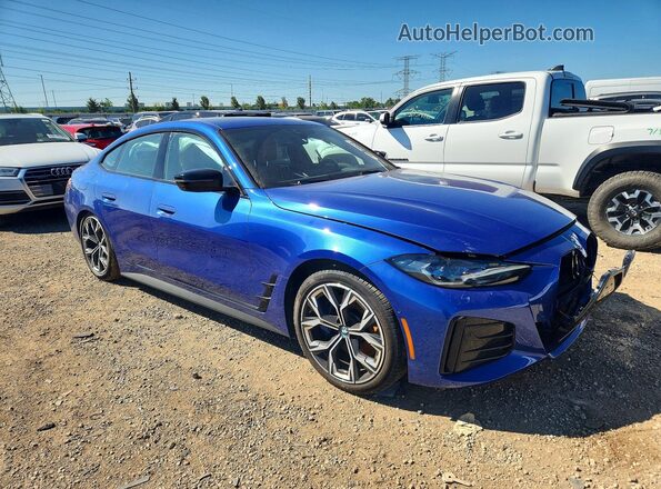 WBY83FB01RFS74262 2024 BMW I4 Синий Передняя правая четверть