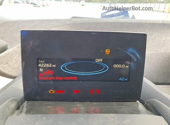 WBY8P8C56K7E53913 2019 BMW I3 Black Vista del cuadro de instrumentos