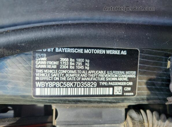 WBY8P8C58K7D35829 2019 BMW I3 Black Widok komory silnika
