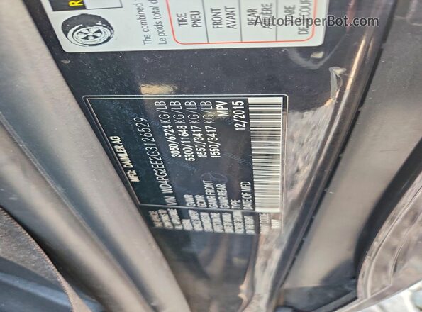 WD4PG2EE2G3126529 2016 MERCEDES-BENZ METRIS Black Вид наклейки з VIN-кодом