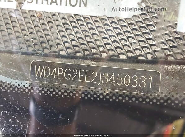 WD4PG2EE2J3450331 2018 MERCEDES-BENZ METRIS Черный Вид щитка приборов