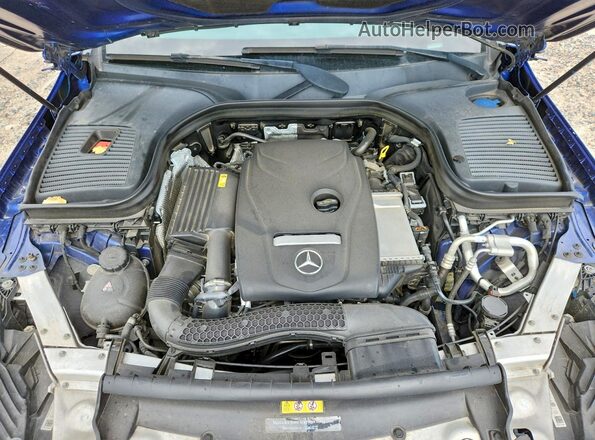 WDC0G4JB0JV055226 2018 MERCEDES-BENZ GLC-CLASS Blue Vista del compartimento del motor