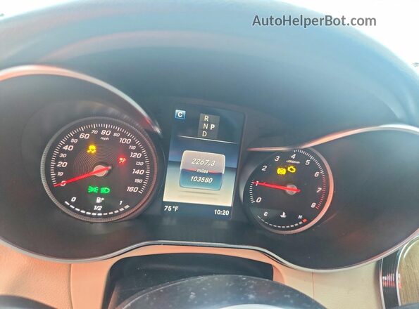 WDC0G4JB2KF589324 2019 MERCEDES-BENZ GLC-CLASS White Вид щитка приладів