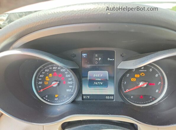 WDC0G4JB4KF612506 2019 MERCEDES-BENZ GLC-CLASS White Instrument cluster view