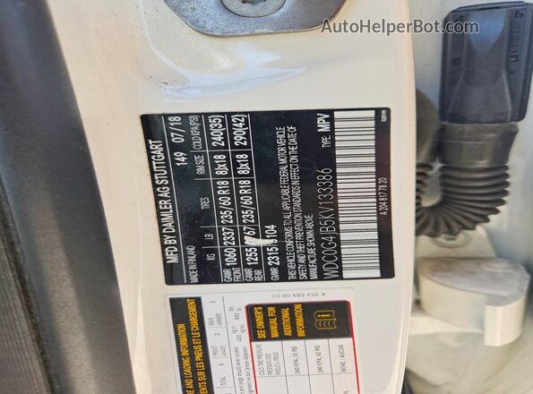 WDC0G4JB5KV133386 2019 MERCEDES-BENZ GLC-CLASS White 