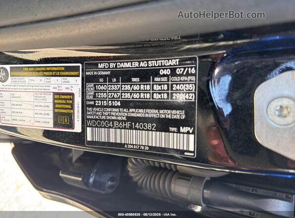 WDC0G4JB6HF140382 2017 MERCEDES-BENZ GLC 300 Black Widok komory silnika