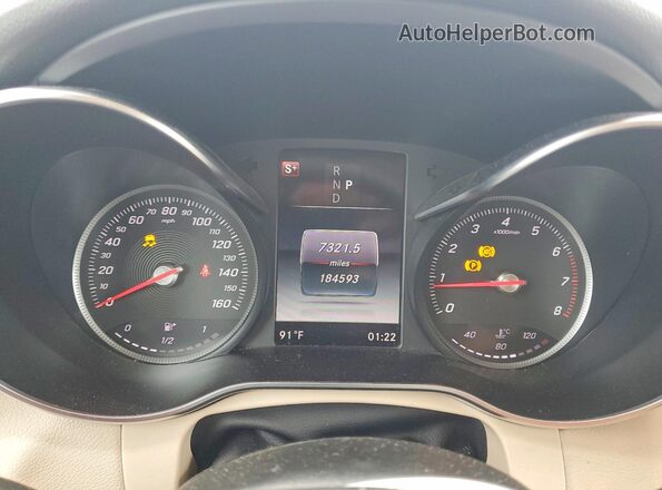WDC0G4JB7HV010522 2017 MERCEDES-BENZ GLC-CLASS White Widok zestawu wskaźników