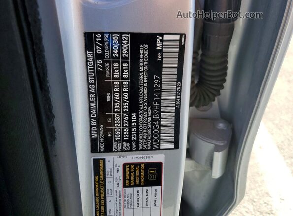 WDC0G4JB9HF141297 2017 MERCEDES-BENZ GLC-CLASS Silver Engine compartment view