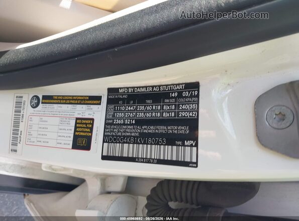 WDC0G4KB1KV180753 2019 MERCEDES-BENZ GLC 300 White ძრავის განყოფილების ხედი