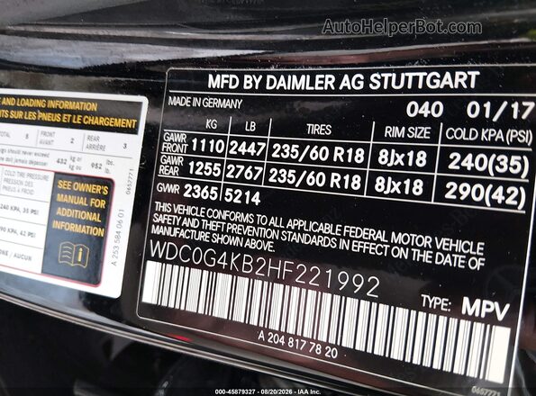 WDC0G4KB2HF221992 2017 MERCEDES-BENZ GLC 300 Black Engine compartment view