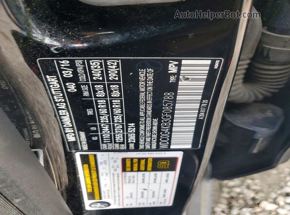WDC0G4KB3GF085788 2016 MERCEDES-BENZ GLC-CLASS Черный Вид наклейки с VIN-кодом