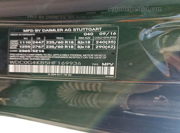 WDC0G4KB5HF169936 2017 MERCEDES-BENZ GLC-CLASS Black Вид підкапотного простору