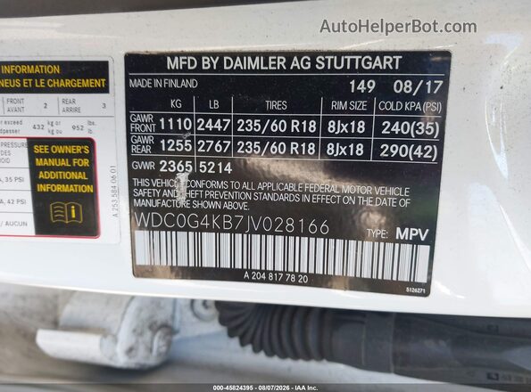 WDC0G4KB7JV028166 2018 MERCEDES-BENZ GLC 300 White Engine compartment view