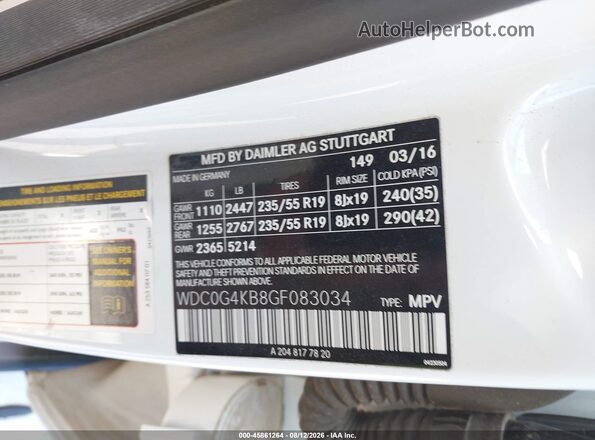 WDC0G4KB8GF083034 2016 MERCEDES-BENZ GLC 300 White Engine compartment view