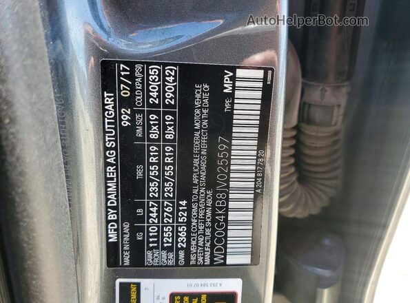 WDC0G4KB8JV025597 2018 MERCEDES-BENZ GLC-CLASS Gray Widok komory silnika