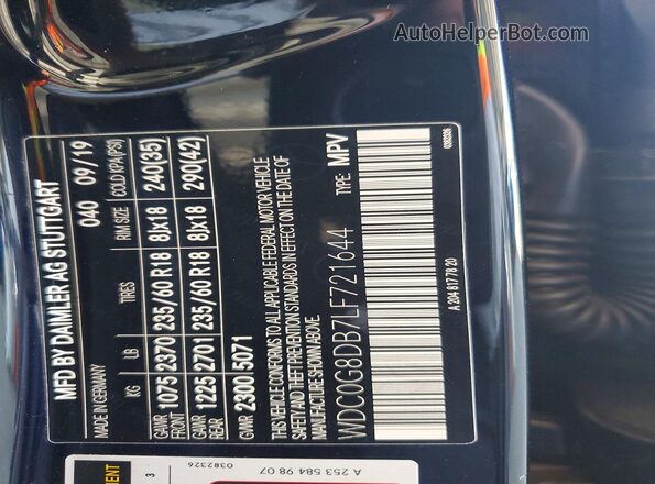 WDC0G8DB7LF721644 2020 MERCEDES-BENZ GLC-CLASS Black Engine compartment view