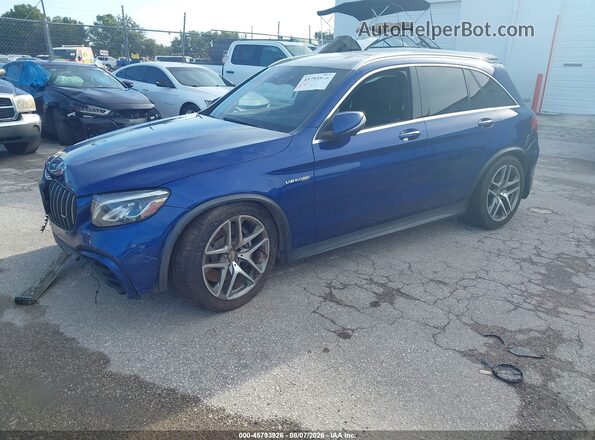 WDC0G8JB7JF448531 2018 MERCEDES-BENZ AMG GLC 63 Синий Передняя левая четверть