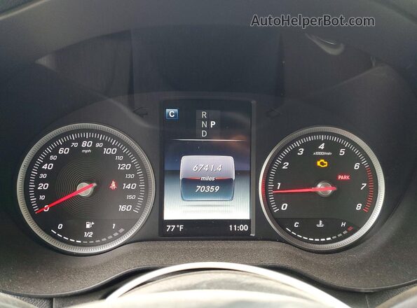 WDC0J4KB5JF346136 2018 MERCEDES-BENZ GLC-CLASS Black Instrument cluster view