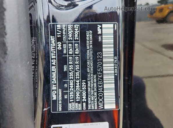 WDC0J4KB7KF570123 2019 MERCEDES-BENZ GLC-CLASS Black Vista del compartimento del motor