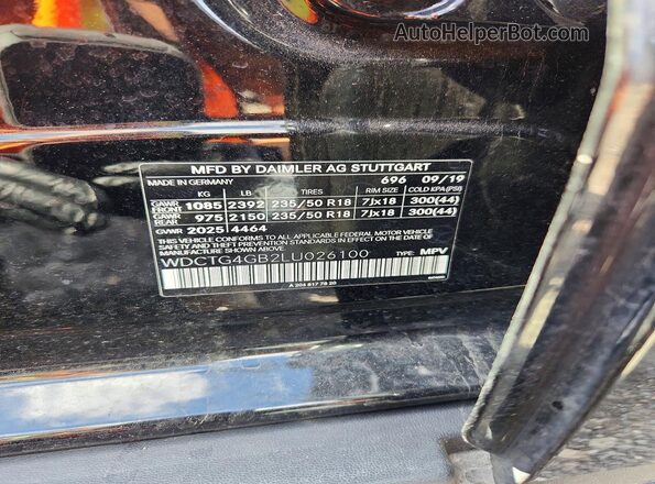 WDCTG4GB2LU026100 2020 MERCEDES-BENZ GLA Black Սալոնի 360 աստիճան տեսք