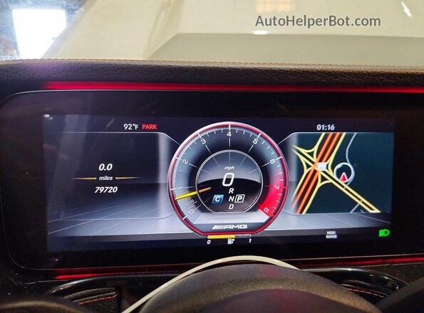 WDCYC7HJ9KX308613 2019 MERCEDES-BENZ G-CLASS White Instrument cluster view