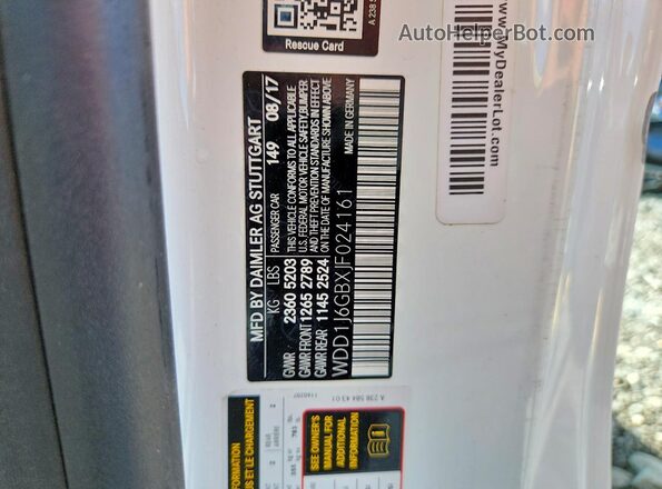 WDD1J6GBXJF024161 2018 MERCEDES-BENZ E White Engine compartment view