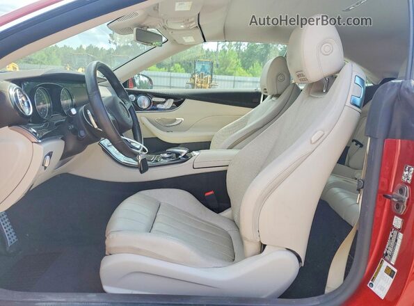 WDD1K6FB2JF062739 2018 MERCEDES-BENZ E Красный Вид салона спереди