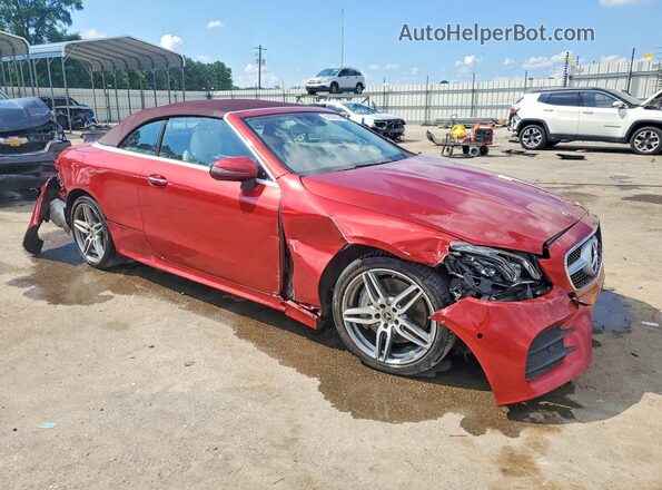 WDD1K6FB2JF062739 2018 MERCEDES-BENZ E Красный Передняя правая четверть