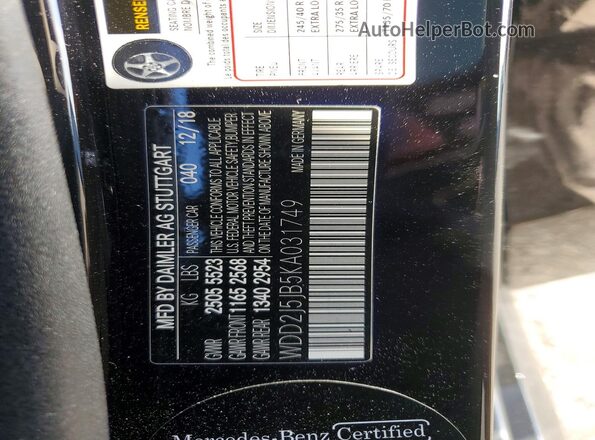 WDD2J5JB5KA031749 2019 MERCEDES-BENZ CLS-CLASS Черный Вид подкапотного пространства