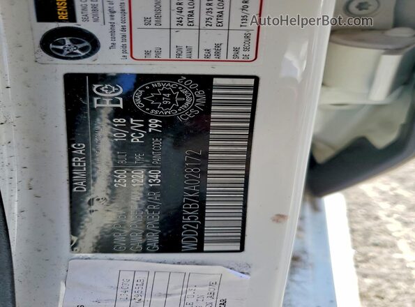 WDD2J5KB7KA028172 2019 MERCEDES-BENZ CLS-CLASS White Widok komory silnika