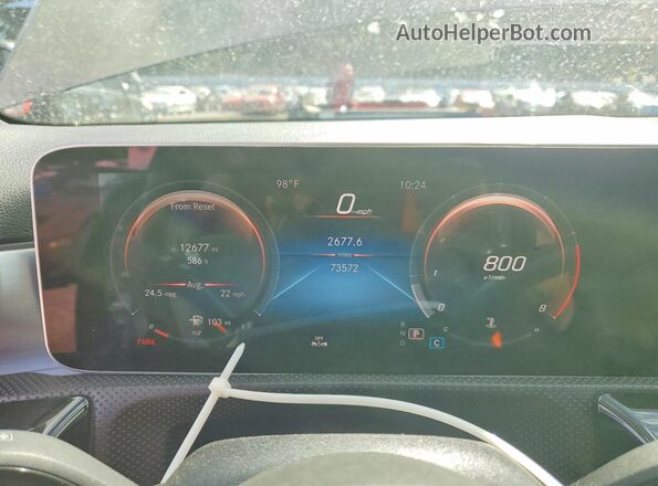 WDD3G4EB1KW027238 2019 MERCEDES-BENZ A Black Вид щитка приладів
