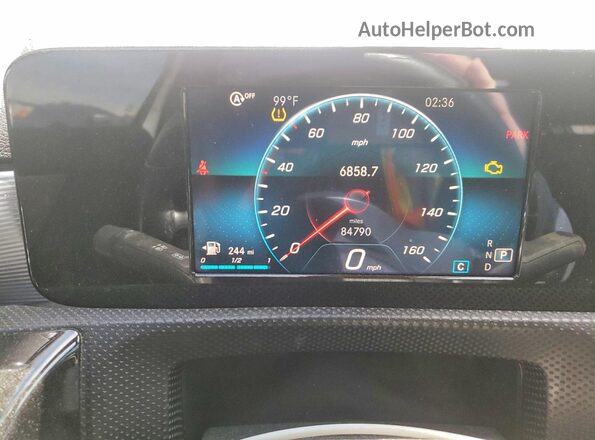 WDD3G4EB2KW023165 2019 MERCEDES-BENZ A White Instrument cluster view