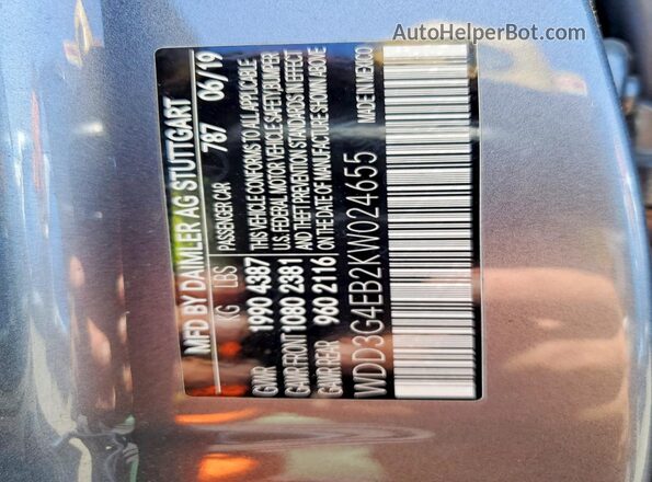 WDD3G4EB2KW024655 2019 MERCEDES-BENZ A Gray Вид підкапотного простору