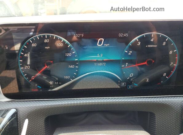 WDD3G4EB4KW001569 2019 MERCEDES-BENZ A Черный Вид щитка приборов