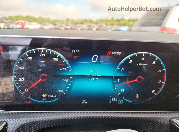 WDD3G4EB5KW002357 2019 MERCEDES-BENZ A Gray Вид щитка приладів