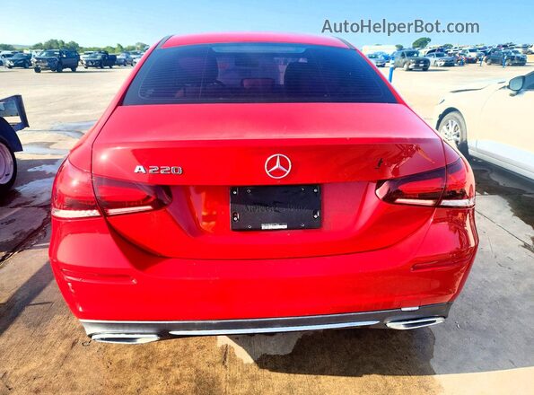 WDD3G4EBXKW017453 2019 MERCEDES-BENZ A Red Rear view