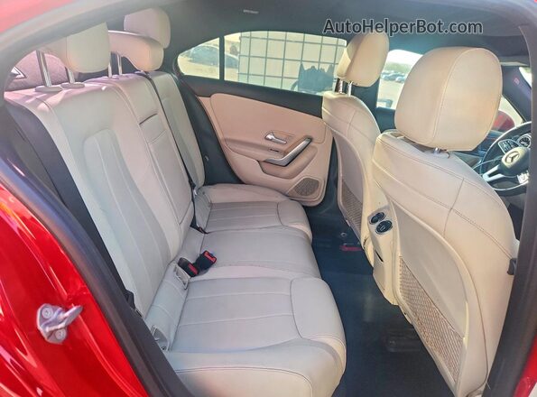 WDD3G4EBXKW017453 2019 MERCEDES-BENZ A Red Rear seats view