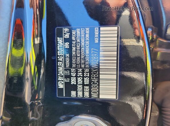 WDD3G4FB2KW028977 2019 MERCEDES-BENZ A Black Вид підкапотного простору