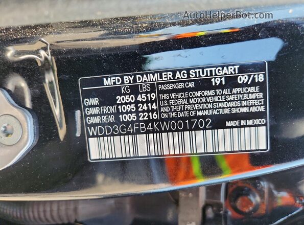 WDD3G4FB4KW001702 2019 MERCEDES-BENZ A Green 
