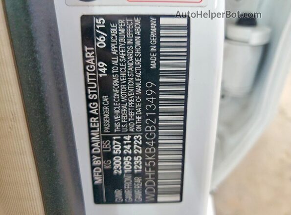 WDDHF5KB4GB213499 2016 MERCEDES-BENZ E White ძრავის განყოფილების ხედი